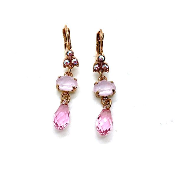 Mariana Earrings Lovely Rose Water Opal, Lt Rose & AB Austrian Crystals My Treasures Coll.