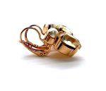 Mariana Earrings Heart Shaped Golden Shadow & Cream Pearl Austrian Crystals My Treasures Coll. - Image 3