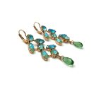 Mariana Earrings Fern Beaded Emerald & Fern Green Austrian Crystals My Treasures Coll. - Image 3