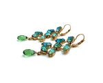 Mariana Earrings Fern Beaded Emerald & Fern Green Austrian Crystals My Treasures Coll. - Image 2