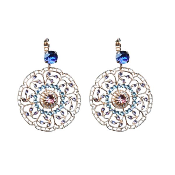 Mariana Earrings Boho Chic Sapphire, Aquamarine, Lt Rose & Lt Amethyst Austrian Crystals Winter 2019 Coll.