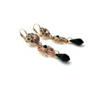 Mariana Earrings Soulful Dangling Blk Diamond, Jet & Vintage Rose Black Velvet Songbook Coll. - Image 3