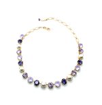 Necklace By Mariana Dancing the Night Away Coll. Charming Pearl Mineral & Purples Austrian Crystals - Image 3