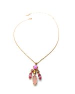 Necklace Pendant By Mariana Woman Rhodochrosite Mineral and Swarovski Crystals - Image 2