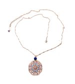 Necklace Pendant By Mariana Woman Chic Sapphire and Aquamarine Swarovski Crystals - Image 4