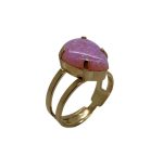 Mariana Ring Pear Shaped Rhodochrosite Mineral Winter 2019 Coll.