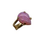 Mariana Ring Pear Shaped Rhodochrosite Mineral Winter 2019 Coll. - Image 2