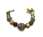 Bracelet By Mariana Odyssey 2018 Coll. Emerald, Colorado Topaz, Sapphire & Black Diamond Swarovski Crystals - Image 3