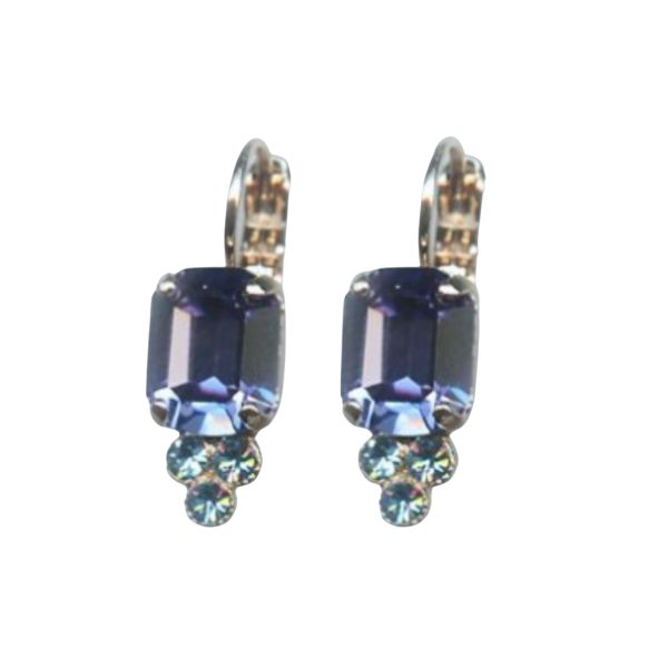 Mariana Earrings Timeless Tanzanite & Lt Sapphire Austrian Crystals Winter 2019 Coll.
