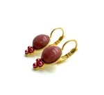 Mariana Earrings Lovely Pink Coral & Rouge Pearl Austrian Crystals Cherry Blossom Silk Road Coll. - Image 2