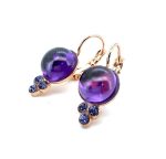 Mariana Earrings My Treasures Coll. Gorgeous Faceted Amethyst Mineral