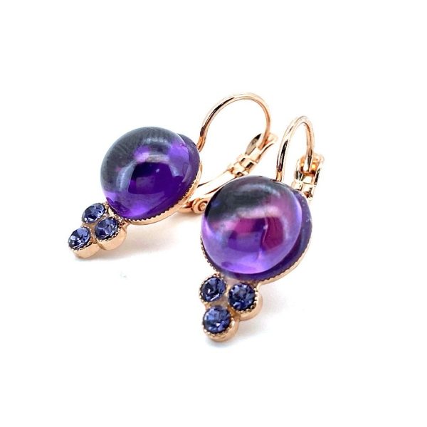 Mariana Earrings My Treasures Coll. Gorgeous Faceted Amethyst Mineral