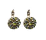Mariana Earrings Gorgeous Floral in Peridot, Sapphire & Aurum Austrian Crystals Harmonia Odyssey 2018 Coll.
