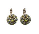 Mariana Earrings Gorgeous Floral in Peridot, Sapphire & Aurum Austrian Crystals Harmonia Odyssey 2018 Coll. - Image 2