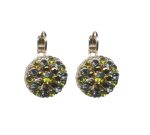 Mariana Earrings Gorgeous Floral in Peridot, Sapphire & Aurum Austrian Crystals Harmonia Odyssey 2018 Coll. - Image 3