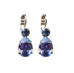 Mariana Earrings Pear Shaped Purple Delite & Heliotrope Austrian Crystals Winter 2019 Coll. - Image 3