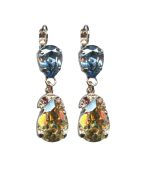 Mariana Earrings Elegant Amber, Lt Rose & Montana Blue Austrian Crystals Winter 2019 Coll. - Image 2