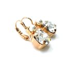 Earrings By Mariana My Treasures Coll. Exquisite Cream Pearl & Clear Swarovski Crystals - Image 3