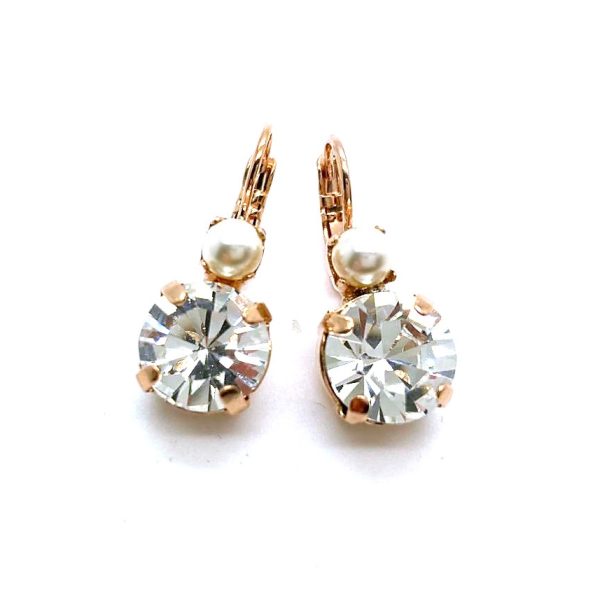 Earrings By Mariana My Treasures Coll. Exquisite Cream Pearl & Clear Swarovski Crystals