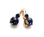 Mariana Earrings Alluring Navy Blue & Blue Goldstone Austrian Crystals City Lights Paradise Coll.