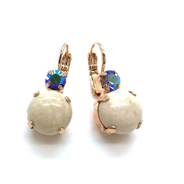 Mariana Earrings Riverstone Mineral & AB Austrian Crystals My Treasures Coll.