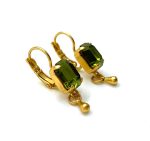 Mariana Earrings Classy Octagon Shaped Olivine Austrian Crystals My Treasures Coll. - Image 3