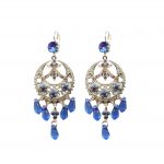 Mariana Earrings Boho Gypsy Sapphire & Tanzanite Austrian Crystals Electra Odyssey 2018 Coll.