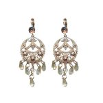 Earrings By Mariana Woman Classy Smoked Topaz and Opal Swarovski Crystals - Image 2