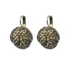 Mariana Earrings Elegant Lt Sapphire. Peridot & Lt Peach Austrian Crystals Harmonia Odyssey 2018 Coll.
