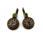 Earrings By Mariana Woman Adorable Smoked Topaz, Peridot and Silk Swarovski Crystals - Image 3