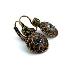 Earrings By Mariana Woman Adorable Smoked Topaz, Peridot and Silk Swarovski Crystals - Image 2