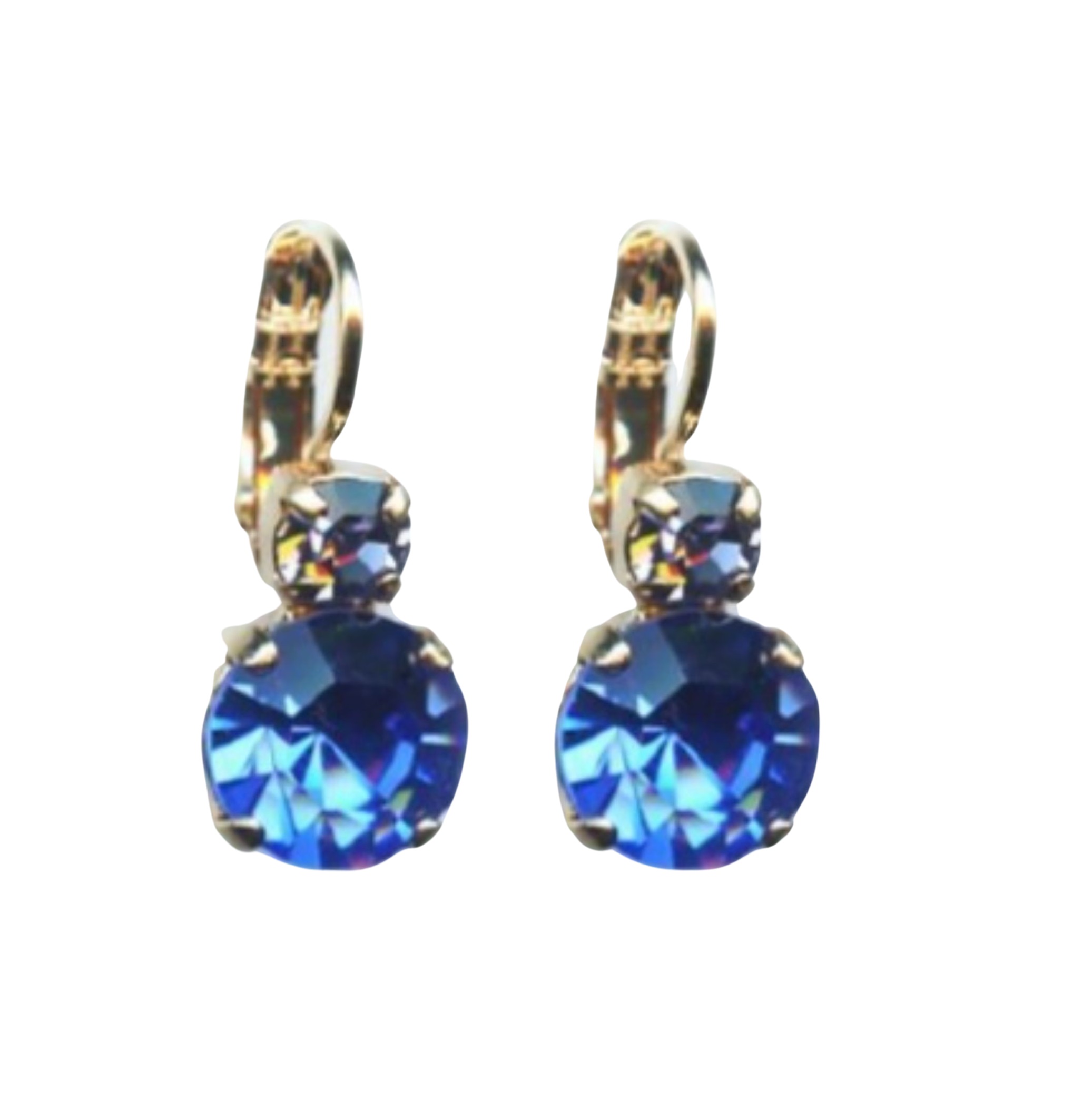 E-1062-1026-RG6 (1) Mariana Earrings Glamorous Sapphire & Tanzanite Austrian Crystals Electra Odyssey 2018 Coll. - Image 1