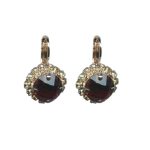 Mariana Earrings Exquisite Floral Burgundy & Champagne Austrian Crystals Winter 2019 Coll.