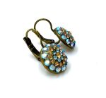 Mariana Earrings Floral in AB, Colorado Topaz & Aquamarine Austrian Crystals My Treasures Coll. - Image 3