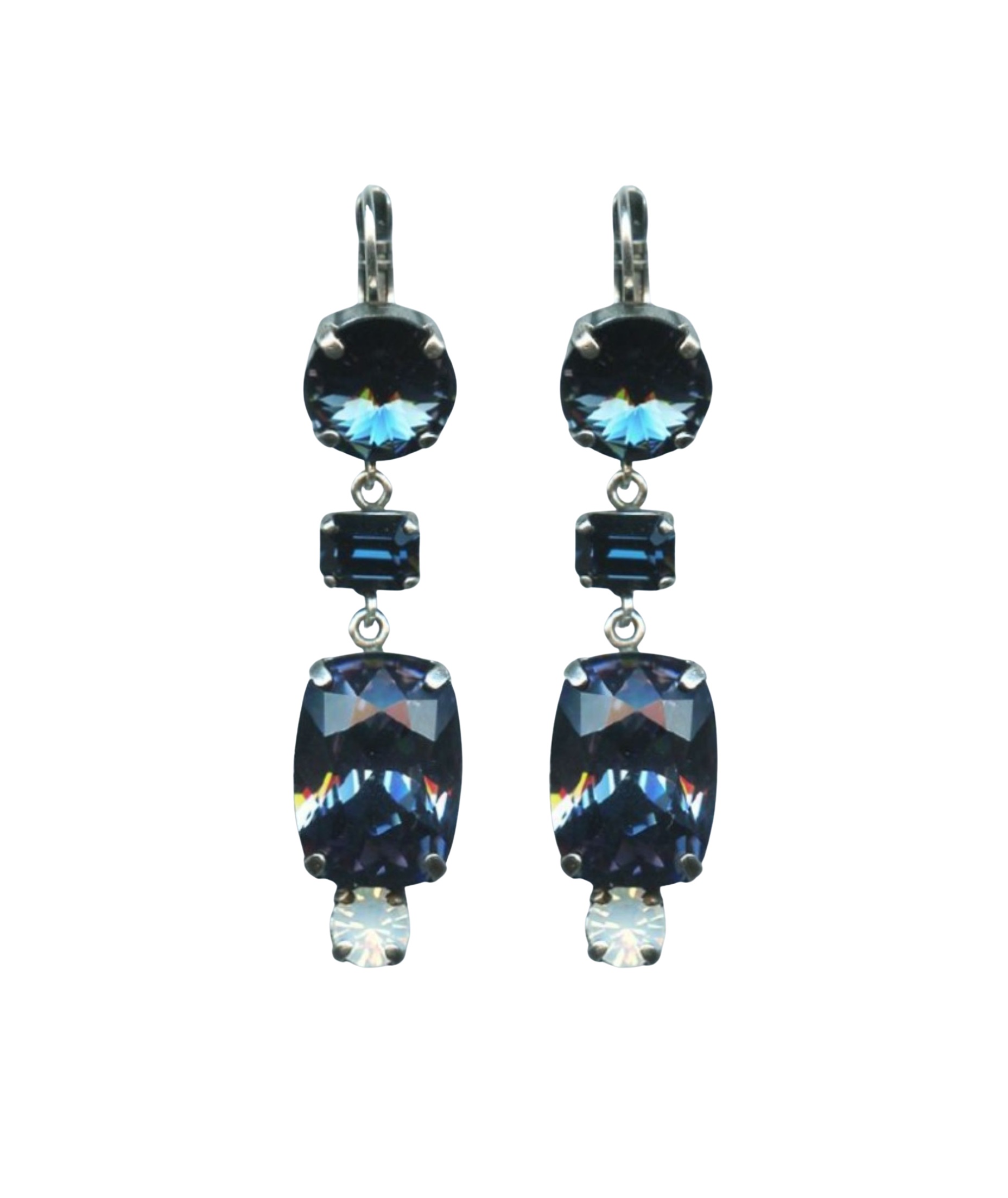 E-1145-3-1069-SP6 (1) Mariana Earrings Exquisite Dangling Montana Blue & White Opal Austrian Crystals Mood Indigo Odyssey 2018 Coll. - Image 1