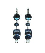 Mariana Earrings Exquisite Dangling Montana Blue & White Opal Austrian Crystals Mood Indigo Odyssey 2018 Coll. - Image 2