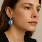 Earrings By Mariana Woman Alluring Aquamarine and AB Swarovski Crystals - Image 3