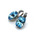 Earrings By Mariana Woman Alluring Aquamarine and AB Swarovski Crystals - Image 2