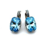 Earrings By Mariana Woman Alluring Aquamarine and AB Swarovski Crystals