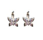 Mariana Earrings Butterfly Shaped in Lt Rose, Amethyst & Lt Sapphire Austrian Crystals Winter 2019 Coll. - Image 3