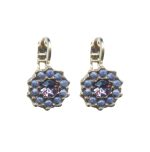 Mariana Earrings Beautiful Floral in Tanzanite & Blue Aventurine Austrian Crystals Electra Odyssey 2018 Coll. - Image 3