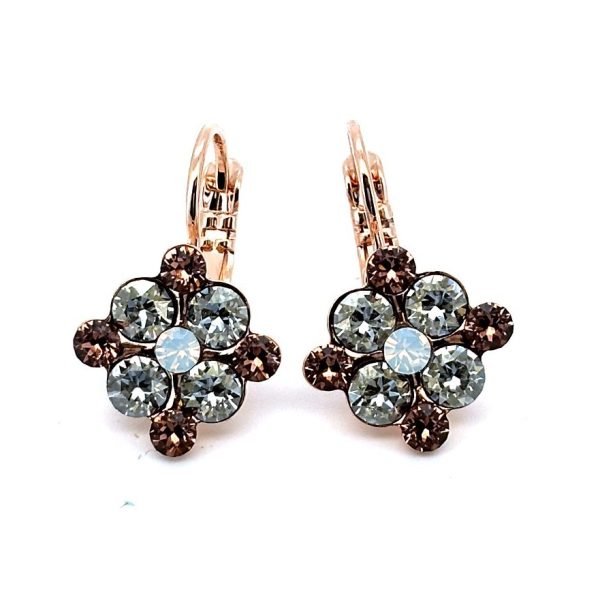 Earrings By Mariana Woman Adorable Vintage Rose and White Opal Swarovski Crystals