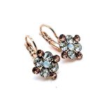 Earrings By Mariana Woman Adorable Vintage Rose and White Opal Swarovski Crystals - Image 3