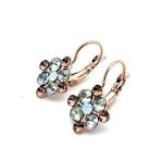 Earrings By Mariana Woman Adorable Vintage Rose and White Opal Swarovski Crystals - Image 2