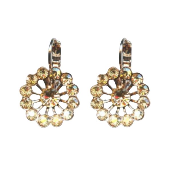 Mariana Earrings Sassy Floral Golden Shadow Austrian Crystals My Treasures Coll.