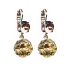 Mariana Earrings Glamorous Peach & Topaz Austrian Crystals Winter 2019 Coll.
