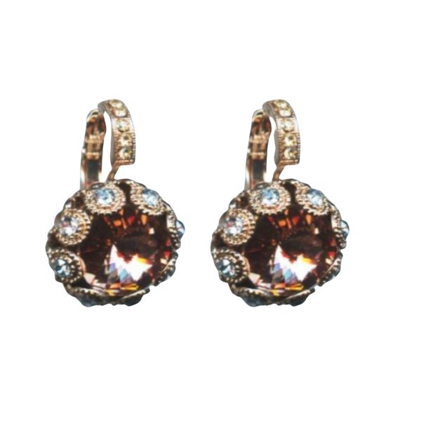 Mariana Earrings Lovely Peach, Aquamarine & Topaz Austrian Crystals Winter 2019 Coll.