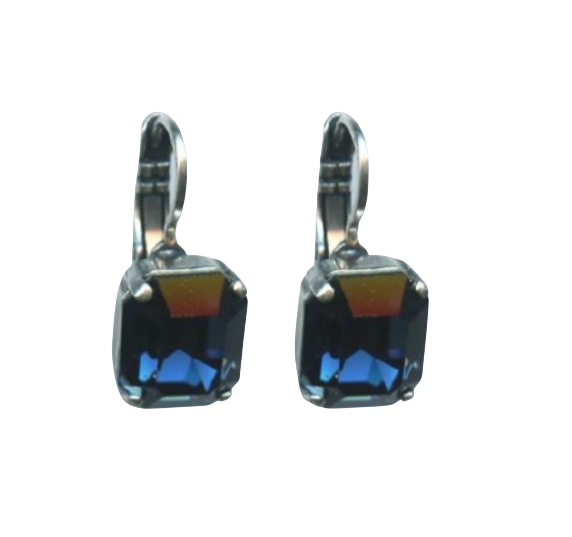 E-1421-1-207-SP6 (1) Mariana Earrings Octagon Shaped Montana Blue Austrian Crystals Mood Indigo Odyssey 2018 Coll. - Image 1