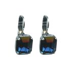 Mariana Earrings Octagon Shaped Montana Blue Austrian Crystals Mood Indigo Odyssey 2018 Coll. - Image 3