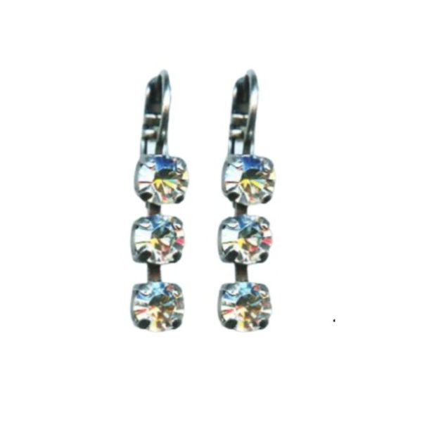 Mariana Earrings Sparkling Triple Tier Moonlight Austrian Crystals Odyssey 2018 Coll.